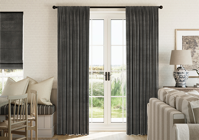 Ultra Luxe Velvet, Dark Grey - Made to Measure Curtains - Image 3